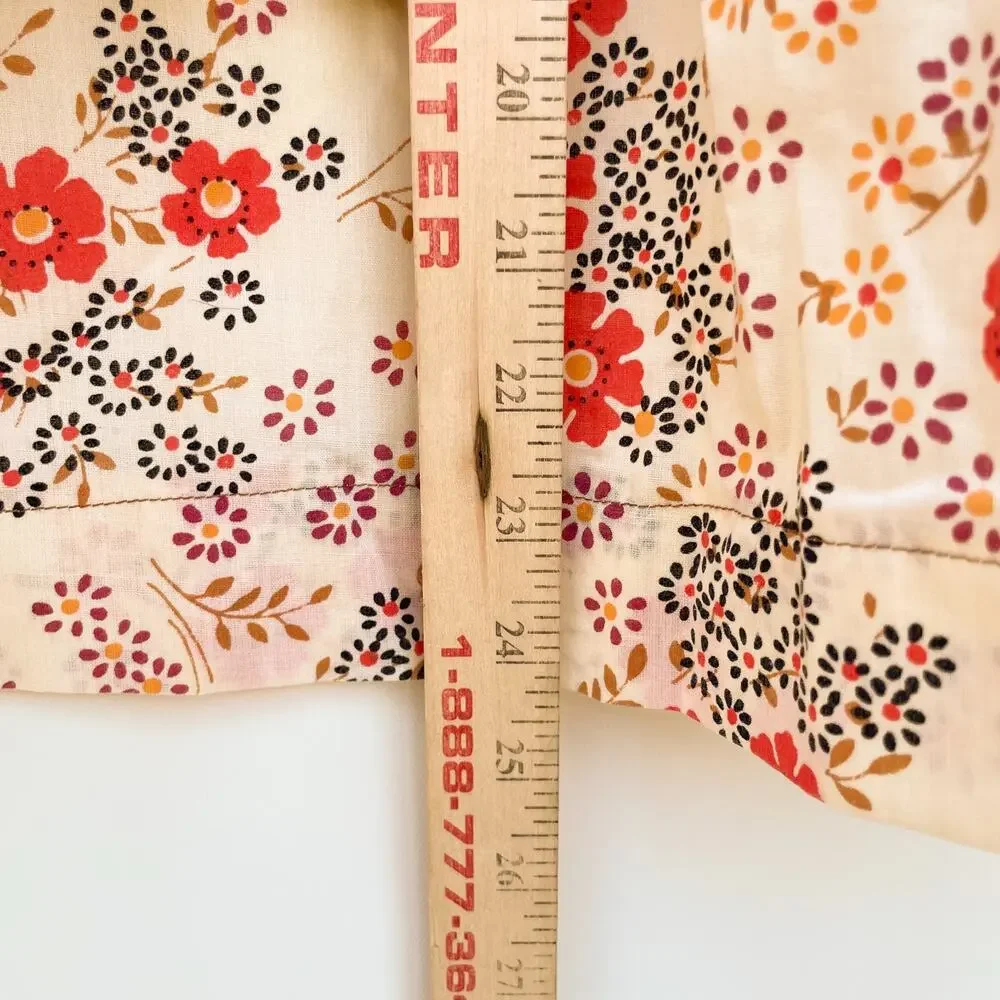 Vintage Handmade Half Apron Floral Country Cottage Kitchen Retro Farmhouse